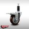 Service Caster 3.5'' SS Maroon Poly Swivel 1-1/8'' Expanding Stem Caster Total Lock Brake SCC-SSEXTTL20S3514-PPUB-MRN-118 - alternate 4